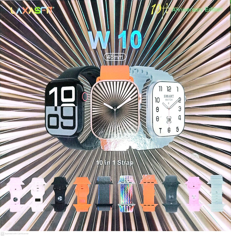 W10 Smart Watch with 10 Straps